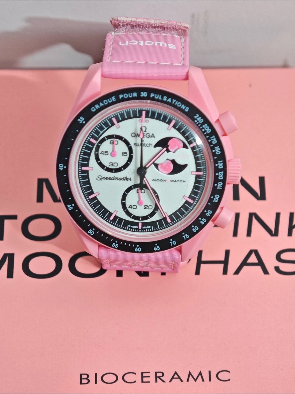 🌸Swatch x Omega MISSION TO THE PINK MOONPHASE Watch